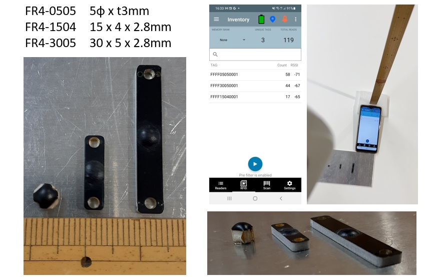 [小型金属対応UHF帯RFIDタグ活用]　金属製 工具管理、治具・パーツ・部材の管理に最適なRFIDタグ